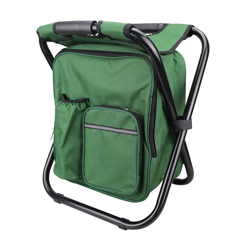 Outdoor Lightweight Portable Camo Insulated Cooler Fishing Chair Bag with Water Bottle Holder