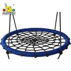 New Arrivals Fully Assemble Saucer Spinning Outdoor Tree Round Rope Spider Web Swing