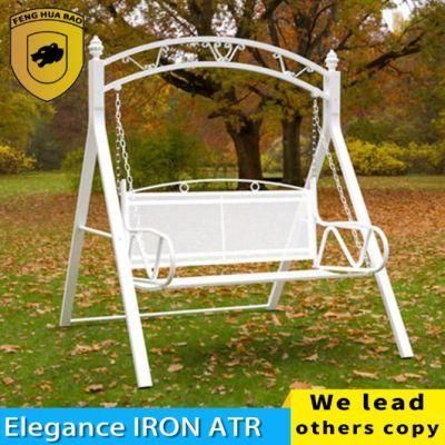 Outdoor Courtyard Balcony Pastoral Adult Children Imitation Rattan Iron Art Metal Double Swing Rocking Chair European Luxury Hanging Basket