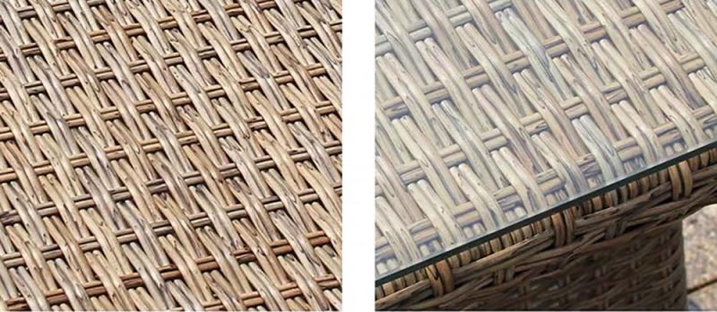 Waterproof Fabric Top Patio Sofa Furniture Teak Wood Outdoor Furniture