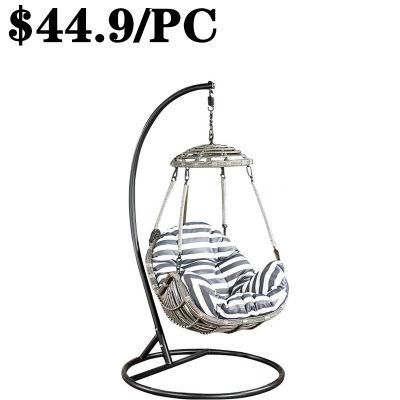 Hot Sale Rattan Hammock Steel Frame Hanging Indoor Swing Chair
