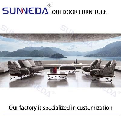 Garden Sets Sofa Outdoor Home Furniture Aluminum Chair Patio Lounge with Table