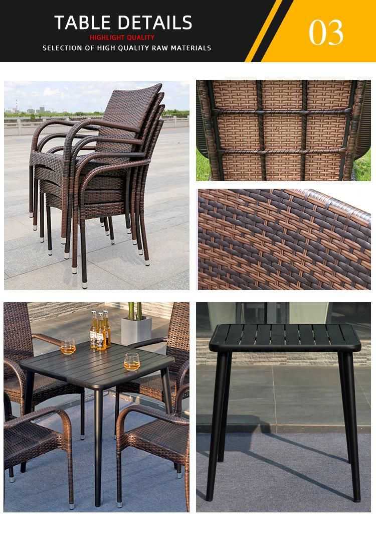 Outdoor Rattan Terrace Garden Leisure Chairs and Tables
