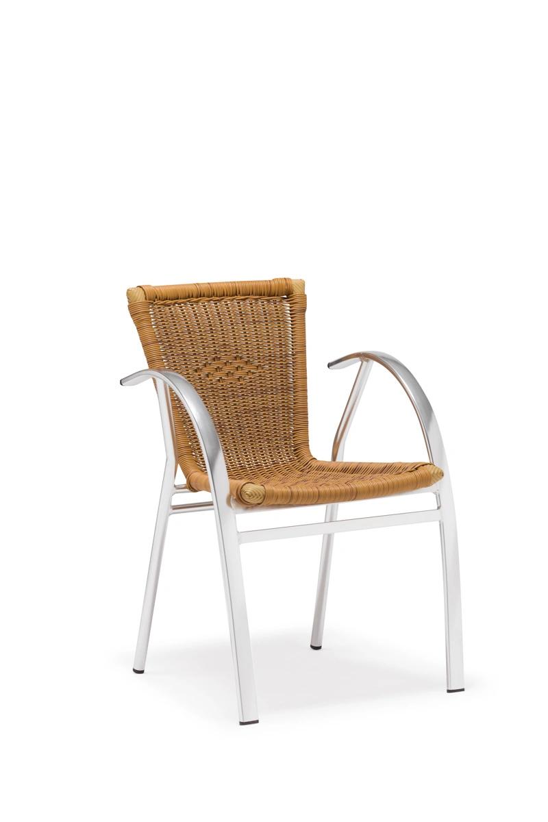 Contemporary Wicker Patio Dining Chairs for Backyard