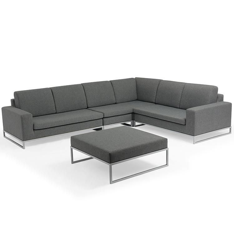 Foshan L Shape Glowing Garden Furniture Sofa Bed for Exterior or Outdoor Use