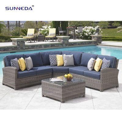 Modular Splicing Corner Arc Design Patio Swimming Pool Garden Sofa Set