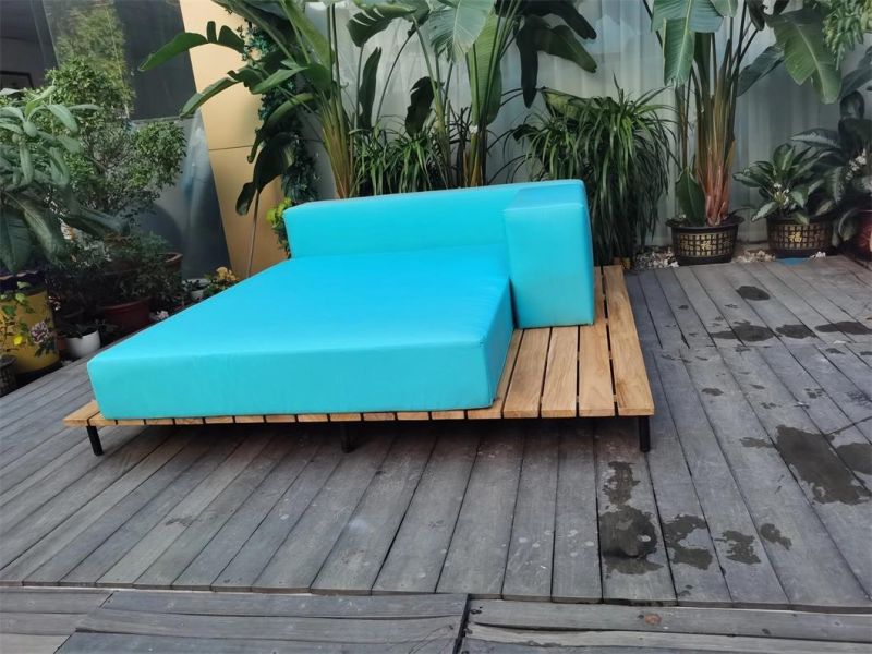 Modern Garden Patio Hotel Home Outdoor Furniture Wooden Beach Chair Sun Lounger Sunbed