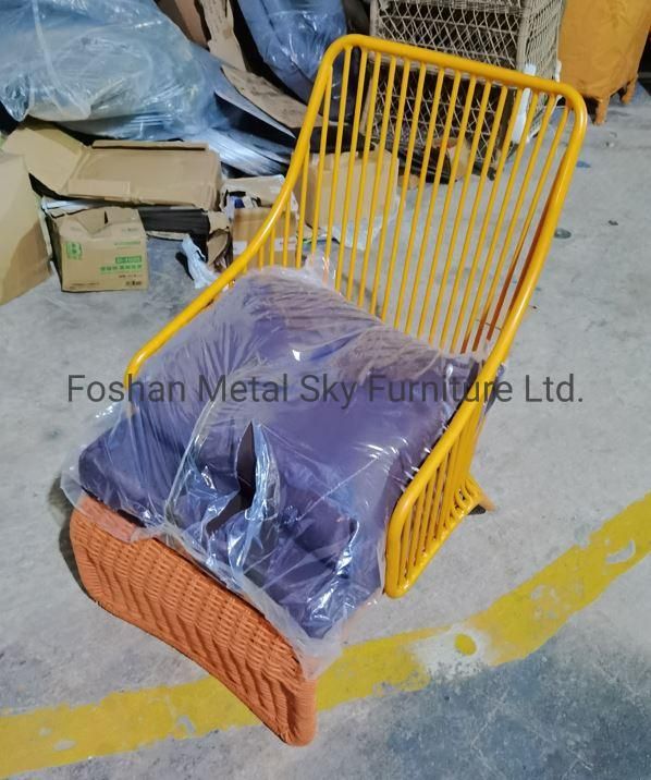 Outdoor Hotel Restaurant Villa Patio Garden Wicker Rattan Rope Aluminum Sofa