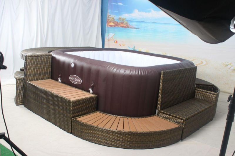 Kd Package Popular Whosesale Outdoor Garden Use Big Size Square SPA Rattan Furniture