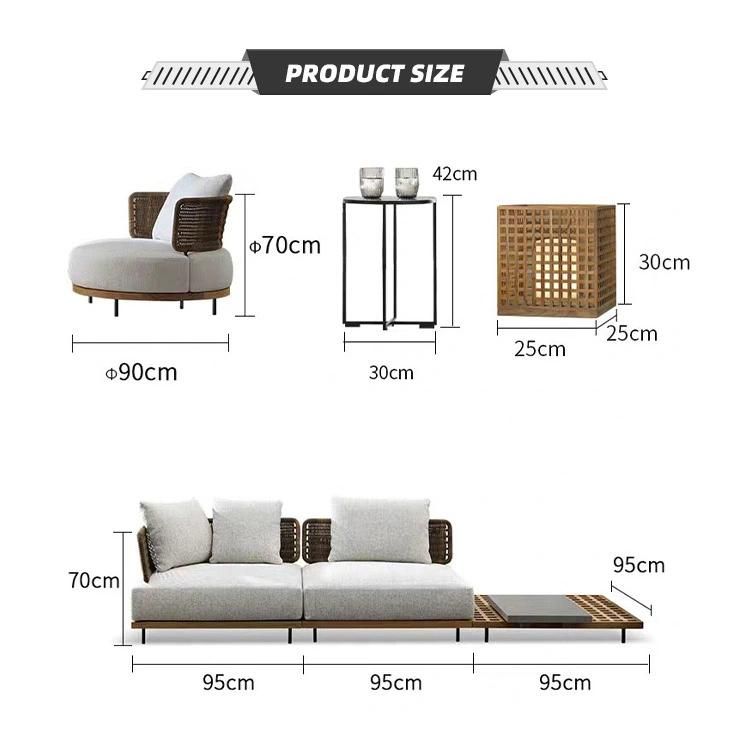 Top-Quality Luxury Home Furniture Wooden Living Room Sofa Set