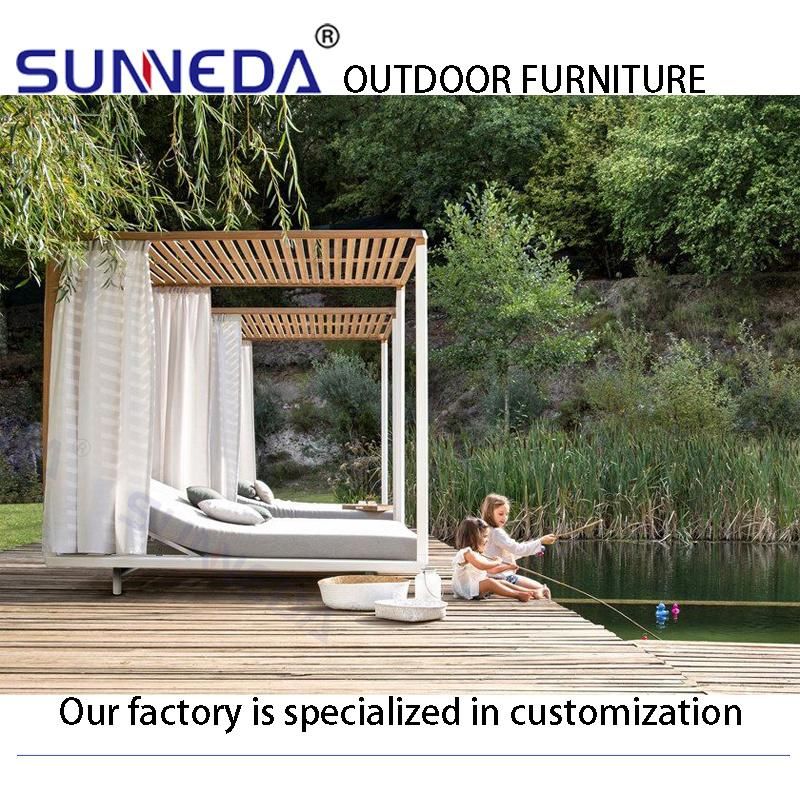 Hotel Presentable Patio Outdoor Aluminum Frame Leisure Chaise Lounge
