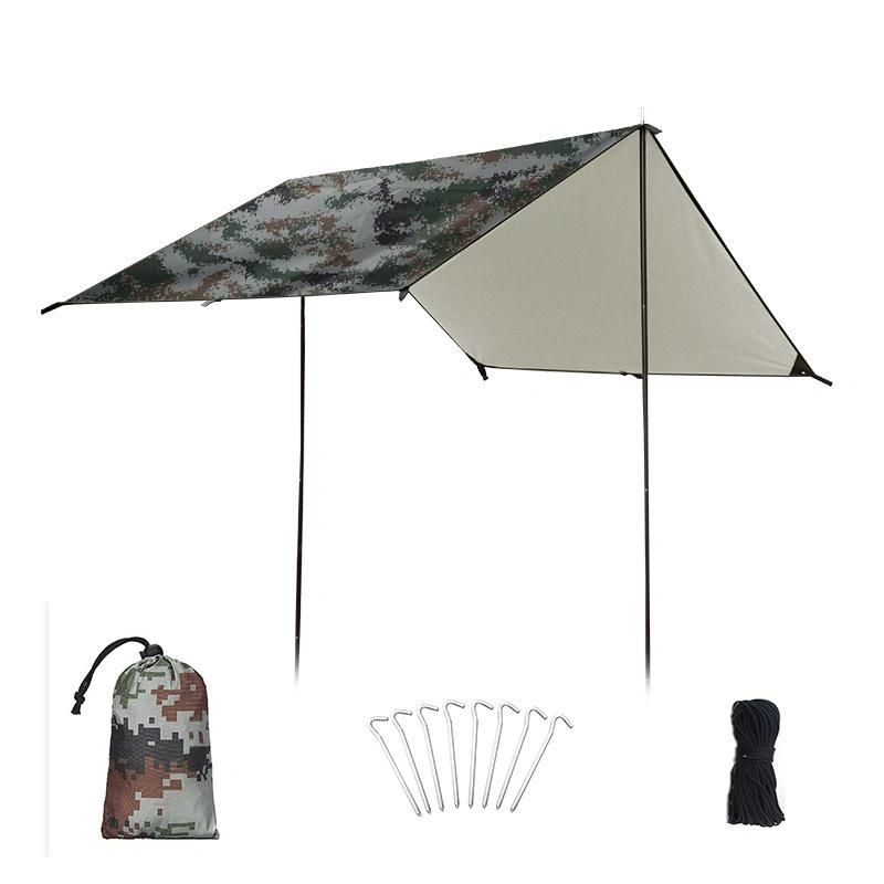 Simple Multi-Person Outdoor Canopy Tent Awning Waterproof Tarp Tent Shade Ultralight Garden Anti-Ultraviolet Canopy Sun Shelter Shade Wyz16038