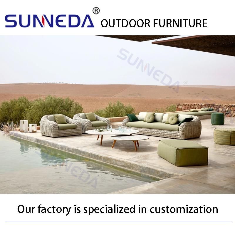 Luxury Modern Design Garden Aluminum Outdoor UV Furniture Sofa