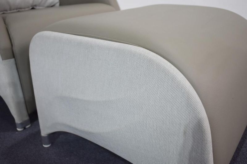 Loose Furniture Outdoor Office Leisure Fabric PU Sofa with Ottoman