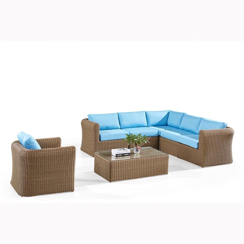 Wicker Rattan Sectional Lounge Sofa Set Garden Outdoor Furnitures (CF898)