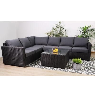 Outdoor Modern Darwin or OEM Rattan Corner Furniture Garden Lounge Sofa