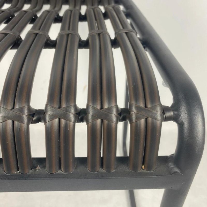 Simplish Look Aluminum Wicker Weaving Bistro Chair Furniture