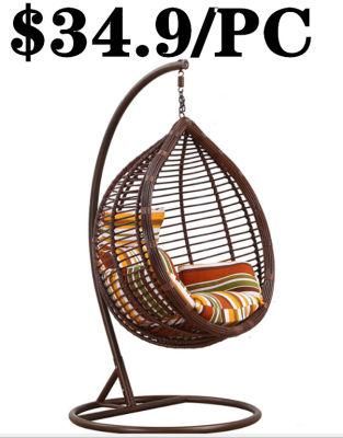 Garden Wicker Rattan Hanging Furniture Outdoor Hanging Egg Swing Chair