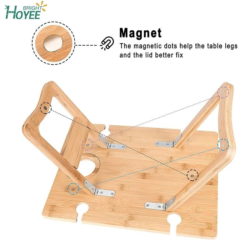Bamboo Outdoor Wine Picnic Table