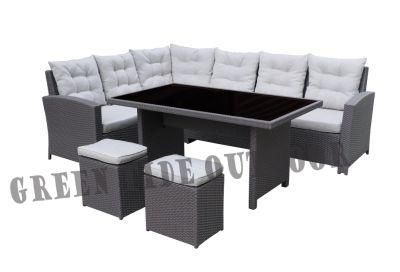 Outdoor Garden Patio Furniture Rattan Corner Lounge Sofa Set 5PCS