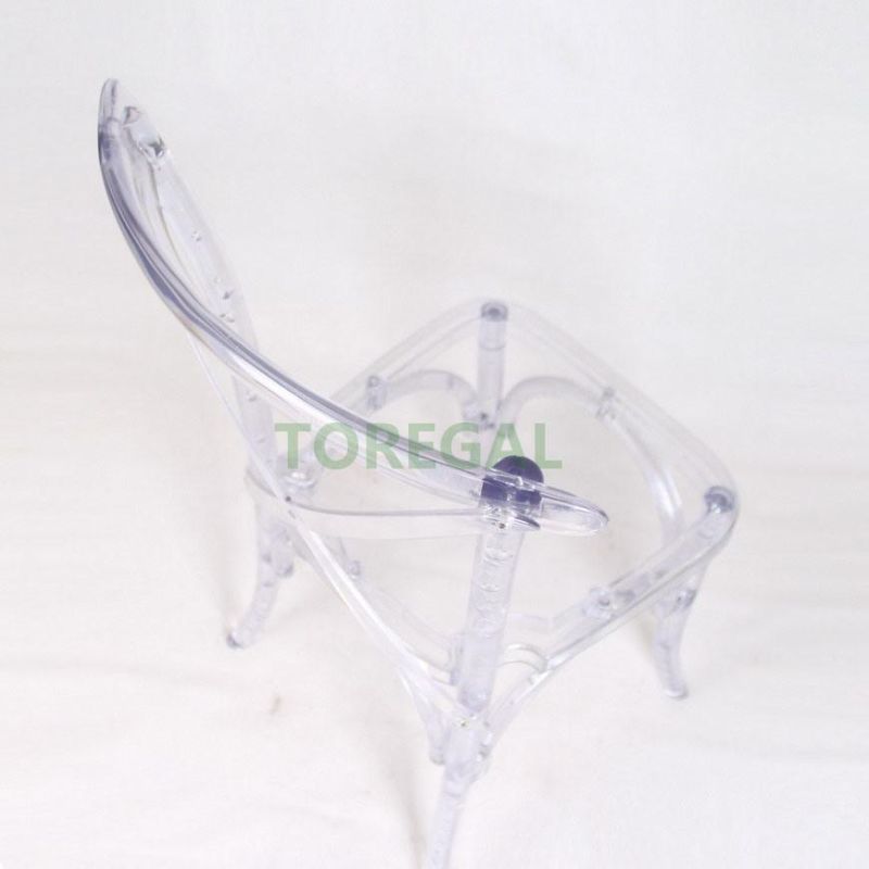 Transparent Clear PC Plastic Acrylic X Wedding Cross Back Chairs