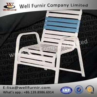 Well Furnir Vinyl Straps Pool Arm Chair (WF-17033)