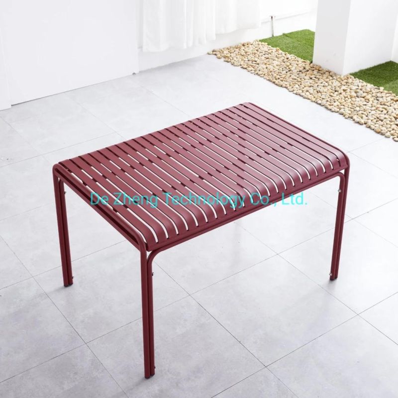 French Furniture Durable Antique Aluminium Dining Table Indoor and Outdoor Modern Restaurant Table