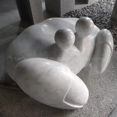 Handmade Granite Stone Outdoor Garden Decorative Curve Polish Bench Chair for Landscape