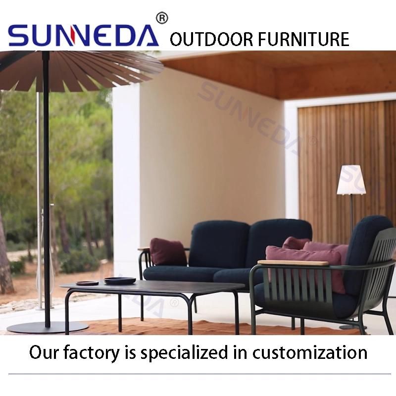 Local Custom Hard Aluminum Frame White Optional Cushions Sun Furniture