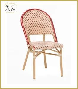 Paris French Furniture Outdoor Stackable Bistro PE Rattan Dining Chair