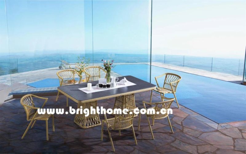 Aluminum Wicker Outdoor Dining Set Furniture