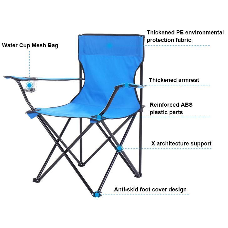 Custom Logo Cheap Outdoor Portable Leisure Sun Folding Camping Chair and Fishing Beach Chair