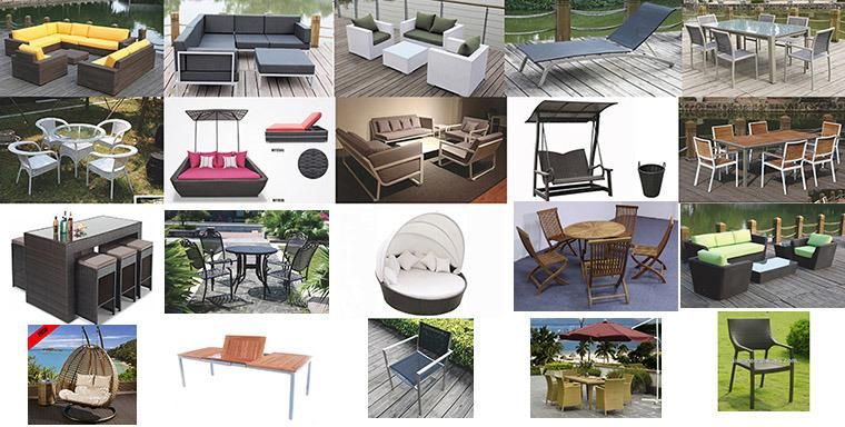 Outdoor Furniture Chaise Lounge Aluminum Sunbed for Hotel