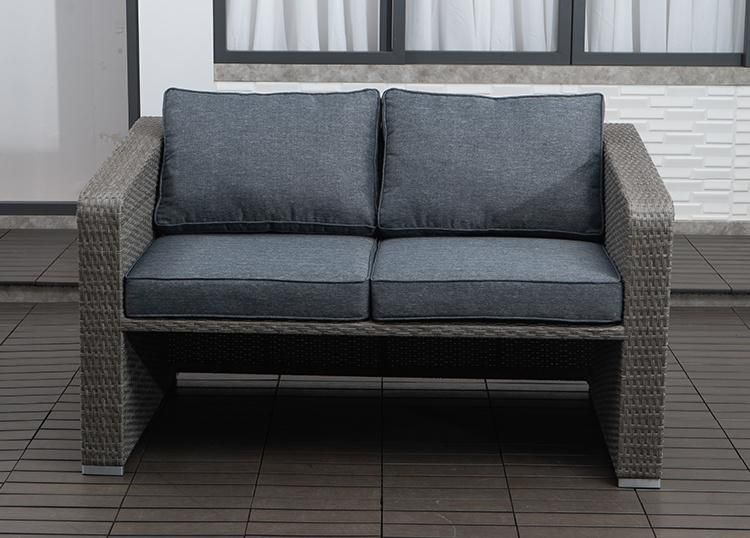 4PCS Garden Sofa Set Rattan Outdoor Furniture with Adjustable Table