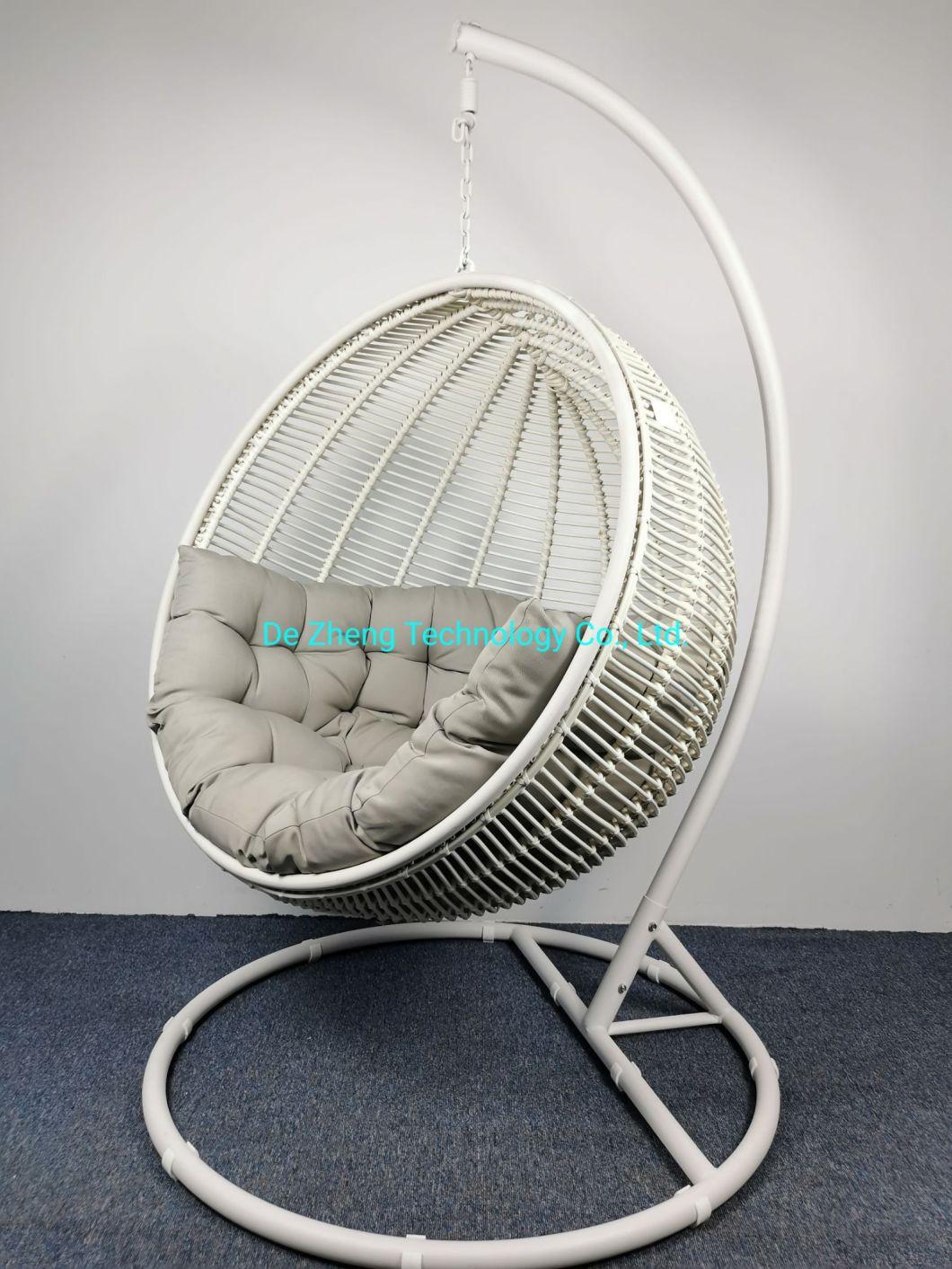 Hot Sale Luxury Design Waterproof Customized Round Shape Outdoor Rattan Swing Chair for Hotel Balcony