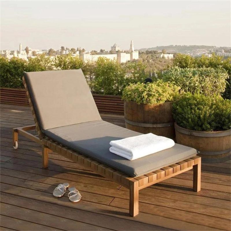 Chinese Modern Outdoor Garden Hotel Home Patio Furniture Sun Lounger Aluminium Sunbed Sofabed Daybed