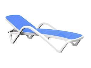 Outdoor Hotel Beach Sunbed Daybed Folding Chaise Sun Lounger with Armrest
