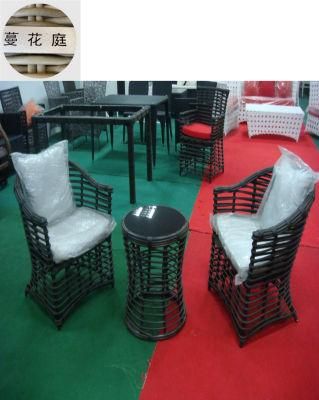 Outdoor Garden Furniture Round Table Double Rattan Chair
