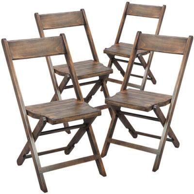 Solid Beechwood Folding Chair for Banquet Halls