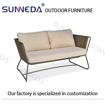 Contemporary Elegant Aluminum Frame Outdoor Sofa Furniture