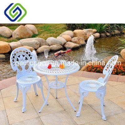 3 Piece Cast Aluminium Cafe Bistro Set Patio Cast Garden Outdoor Furniture Table and Chairs