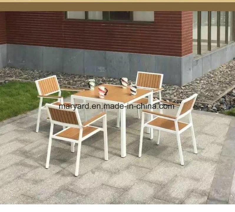 Wholesale Outdoor Garden Furniture Aluminium Wood Dining Table Sets