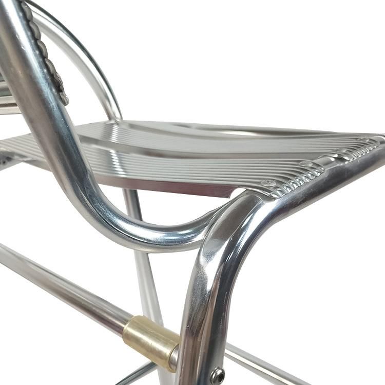 Low Price Outdoor Restaurant Light Weight Reinforce High Bar Chair with Armrest