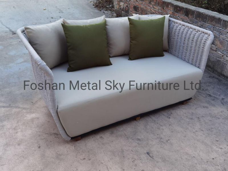 Outdoor Aluminum Garden Hotel Restaurant Patio Wicker Rattan Rope Sofa
