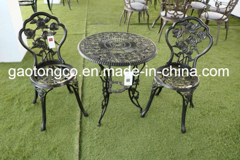 Factory Sale England Cast Aluminum Bistro Set with Umbrella Hole