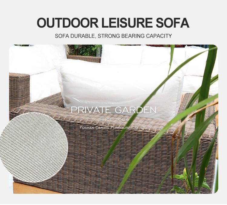 Best Quality Corner Rattan Garden Furniture Wicker Outdoor Sofa Patio Set Supplier