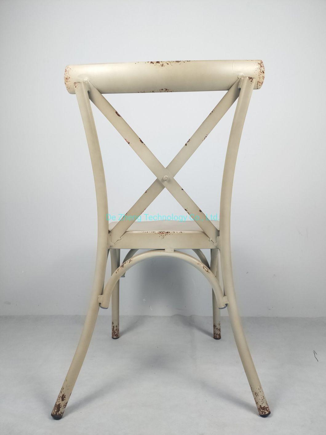 Colorful Garden Restaurant Commercial Aluminum Vintage Outdoor Dining Bistro Chair