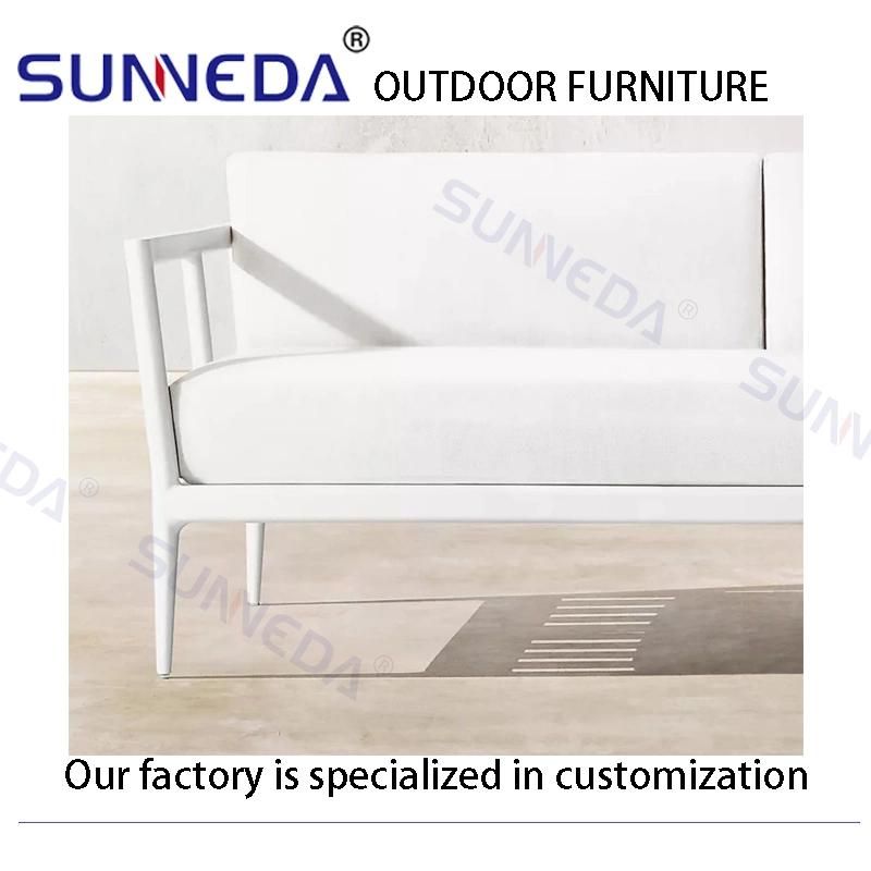 Hotel Leisure Garden Hotel Outdoor Sofa Aluminum Plate Soft Chair