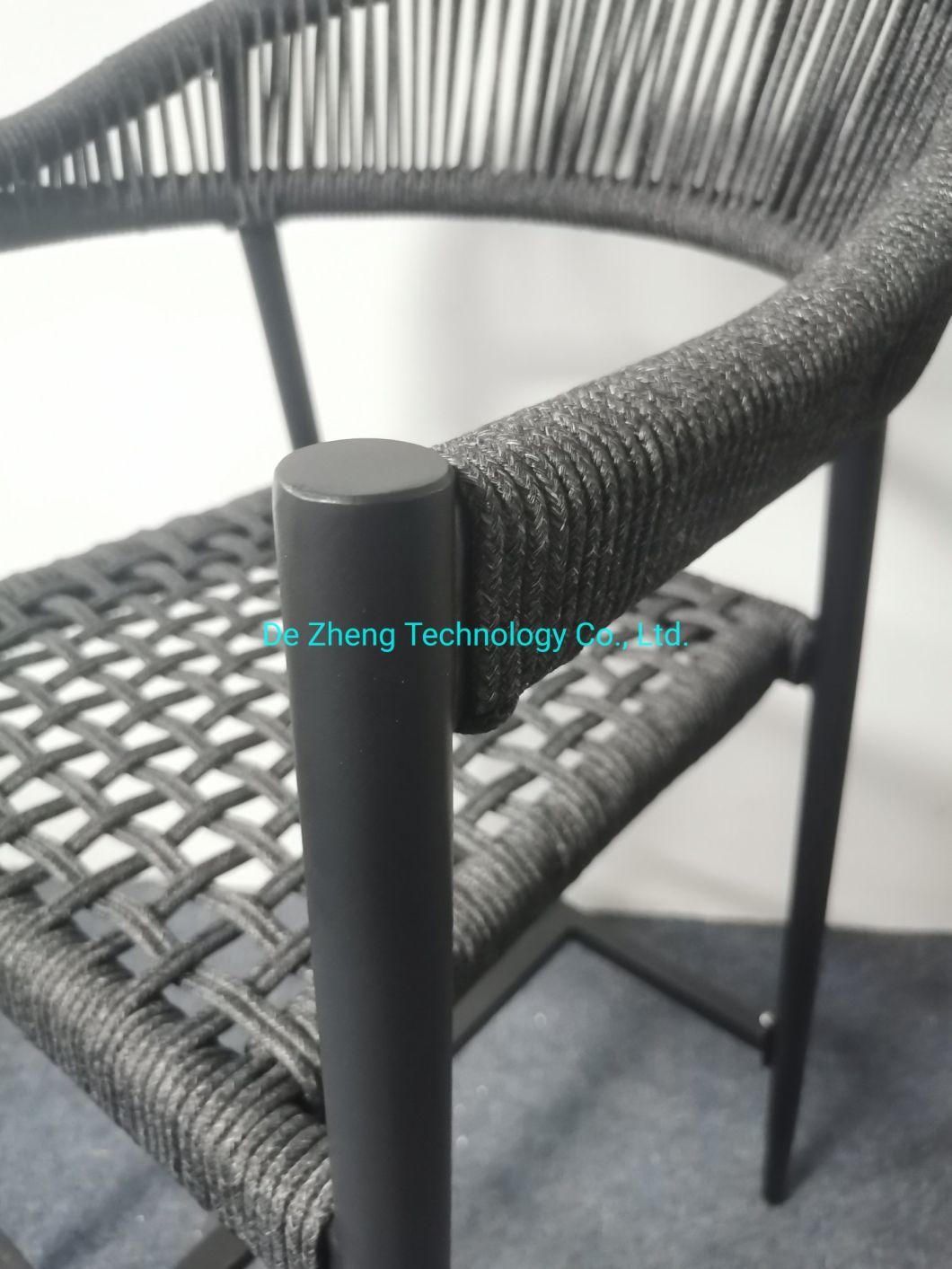 Outdoor Commercial Bar Garden Chairs Aluminum Restaurant Furniture Stackable Dining Aluminum Furniture Set Outdoor Chair Set