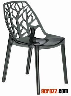 Clear Acrylic Outdoor Garden Patio Stackable Forest Dining Chair